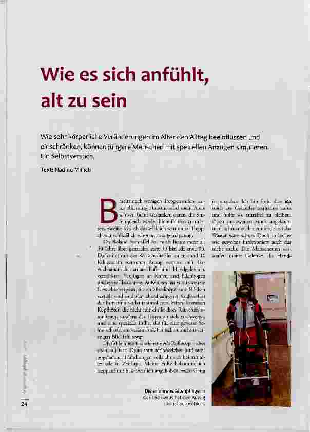 Vorschauseite 1: Wie es sich anfühlt, alt zu sein