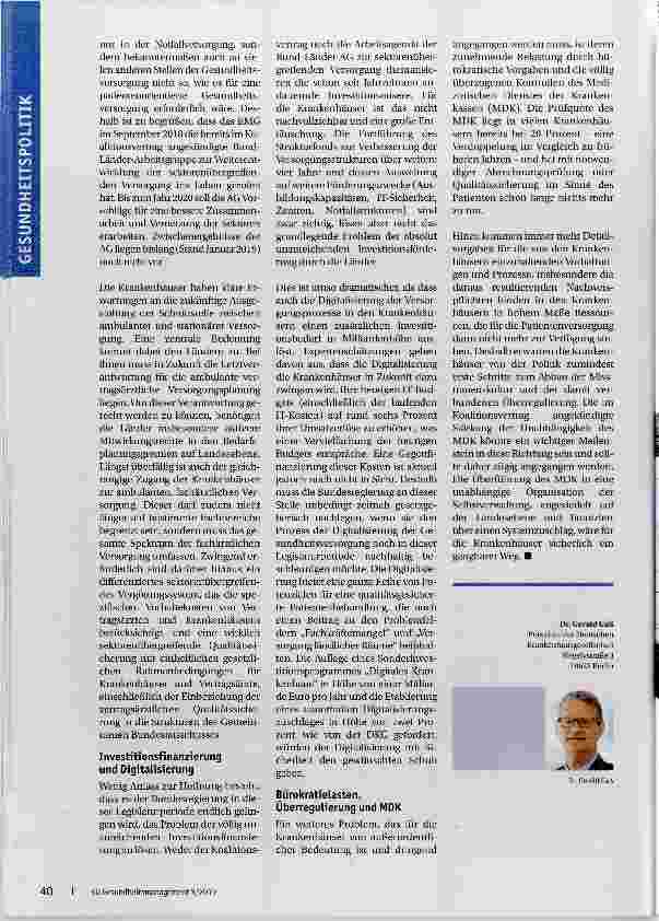 Vorschauseite 3: Die Zukunft der Klinikversorgung