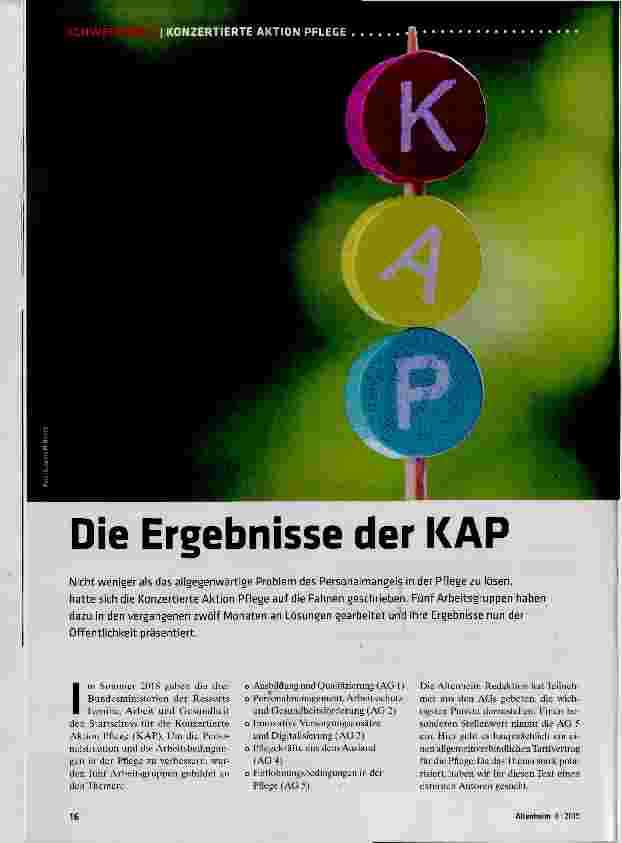 Vorschauseite 1: Die Ergebnisse der KAP