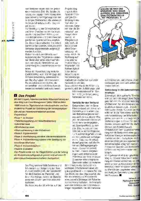 Vorschauseite 2: Patientenorientierung als Strategie Olgahospital Stuttgart setzt bei Qualitätsmanagement auf pragmatisches Vorgehen