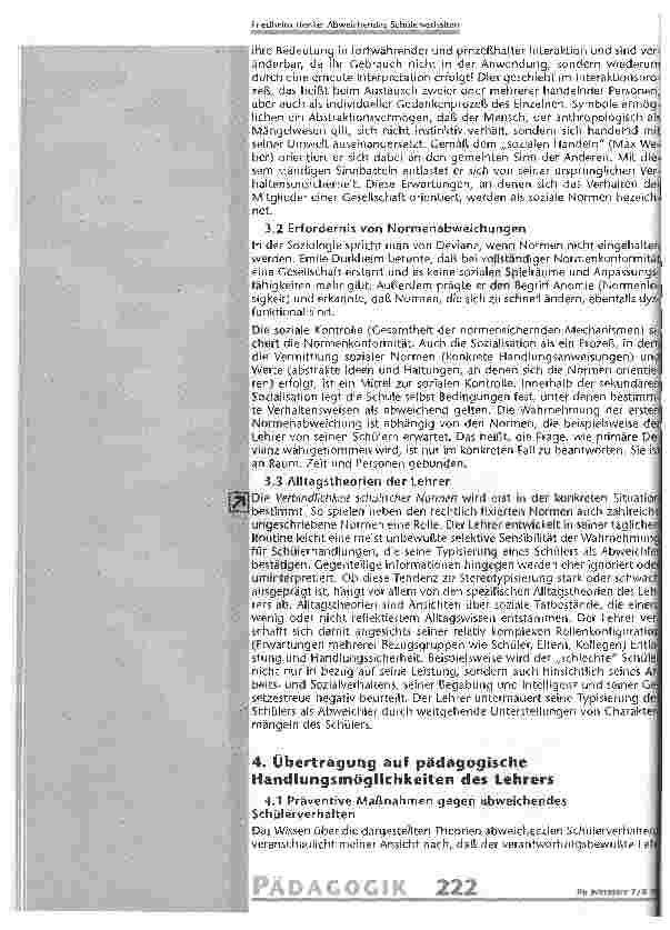 Vorschauseite 4: Abweichendes Schülerverhalten Präventive Maßnahmen und sinnvolle Reaktionen