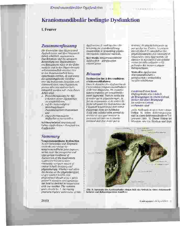 Vorschauseite 1: Kraniomandibulär bedingte Dysfunktion