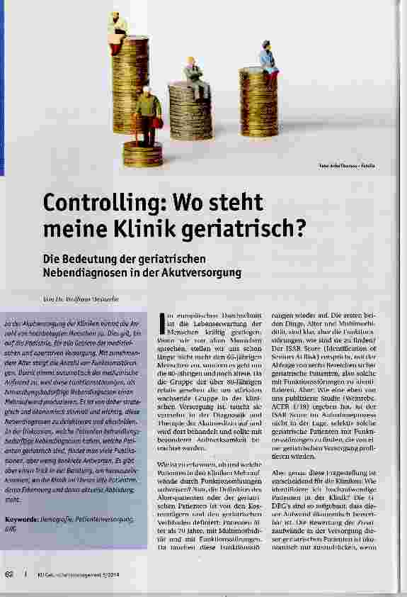 Vorschauseite 1: Controlling: Wo steht meine Klinik geriatrisch?