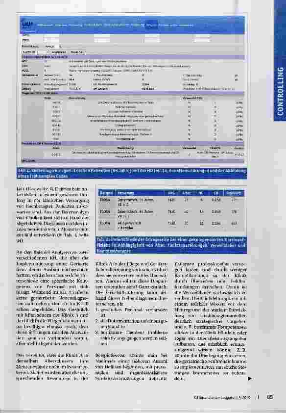 Vorschauseite 4: Controlling: Wo steht meine Klinik geriatrisch?
