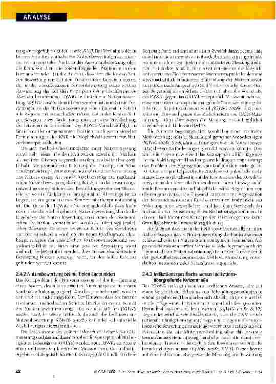 Vorschauseite 6: Neue Wege der Kosten-Nutzen-Bewertung in der Medizin?