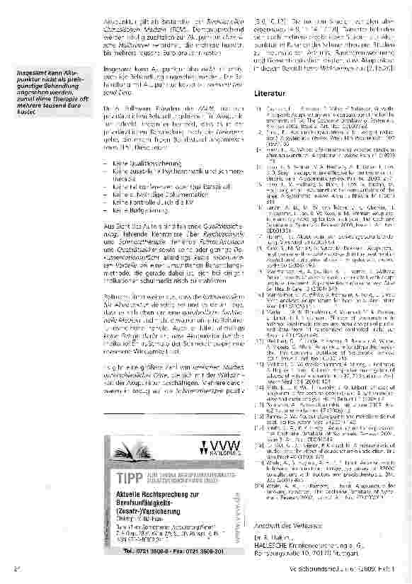 Vorschauseite 6: Akupunktur - propagierte Indikationen außerhalb der Schmerztherapie