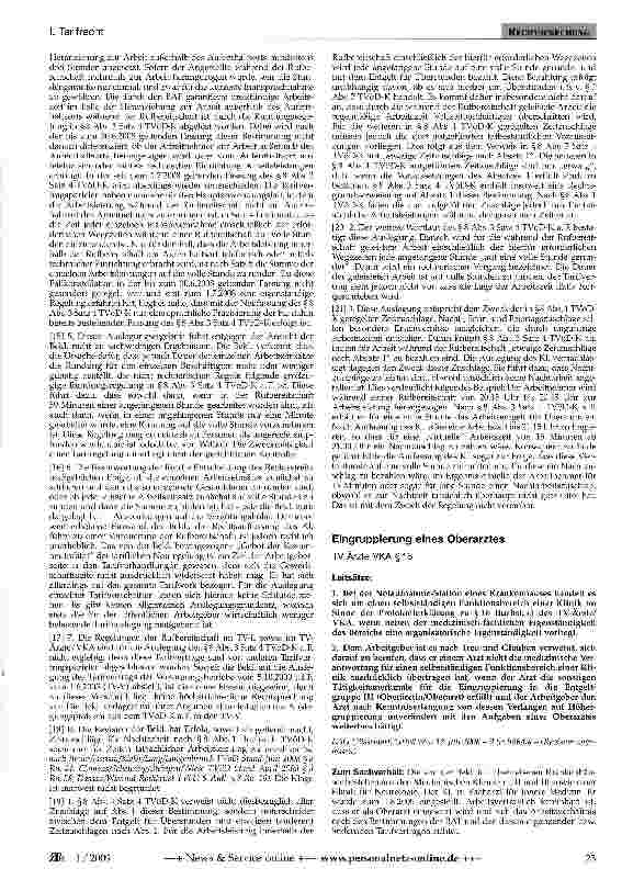 Vorschauseite 1: Eingruppierung eines Oberarztes