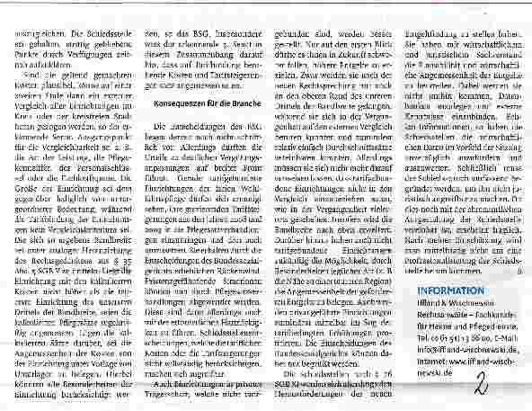 Vorschauseite 2: Höhere Entgelte für Heime in Sicht