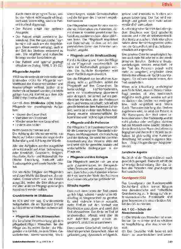 Vorschauseite 2: Intensivtherapie am Lebensende