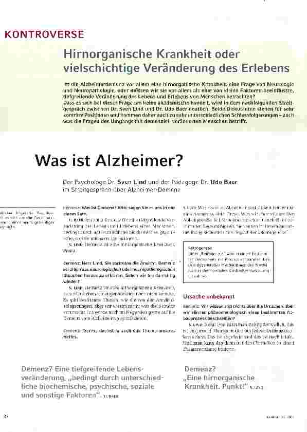 Vorschauseite 1: Was ist Alzheimer?