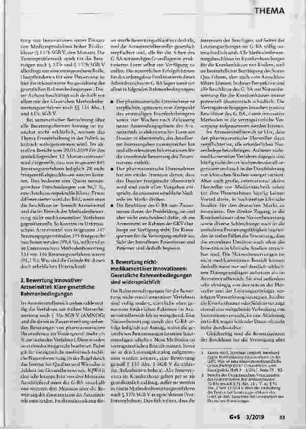 Vorschauseite 2: Innovationsbewertung im Gemeinsamen Bundesausschuss Tatsächlich zu langsam?
