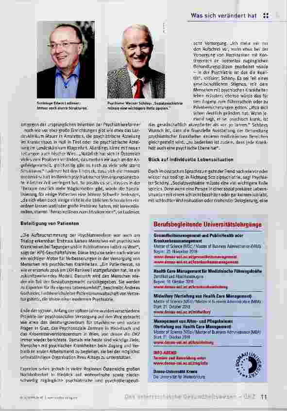 Vorschauseite 2: Aufgebrochene Psychiatrie?