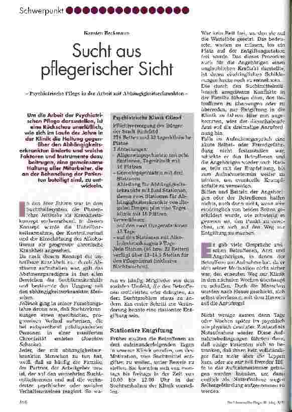 Vorschauseite 1: Sucht aus pflegerischer Sicht