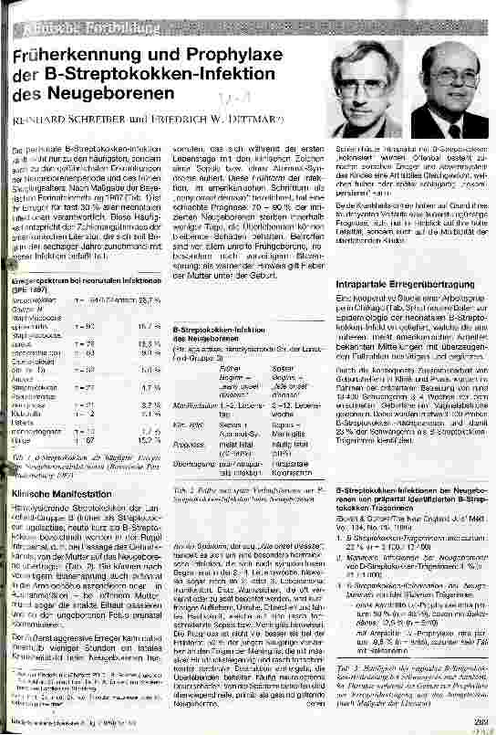Vorschauseite 1: Früherkennung und Prophylaxe der B-Streptokokken-Infektion des Neugeborenen