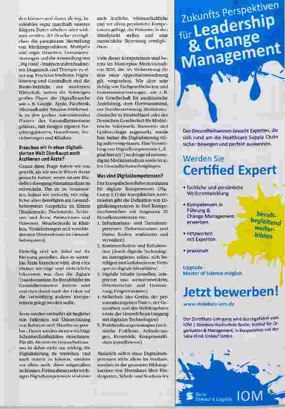 Vorschauseite 2: Brauchen Ärztinnen und Ärzte eine Digitalisierungsausbildung?