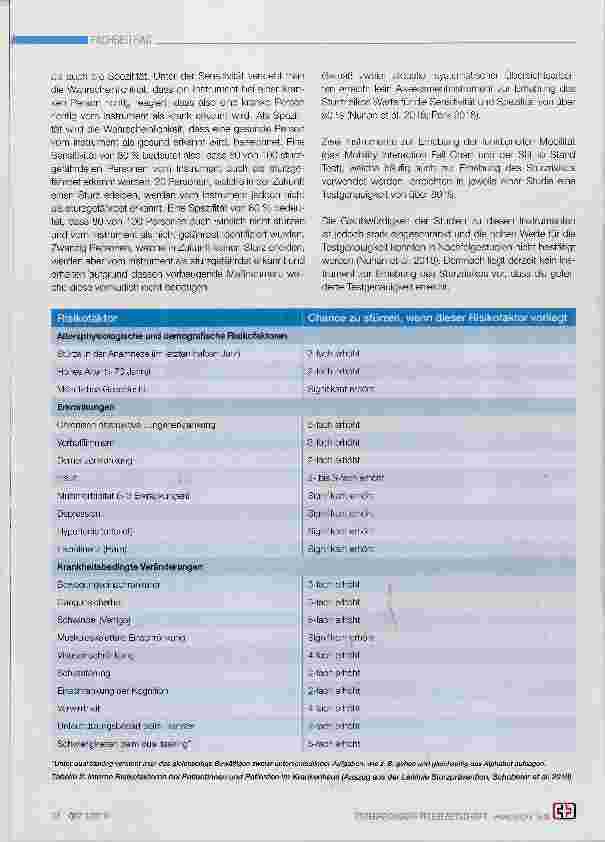 Vorschauseite 2: Ist ein Assessmentinstrument zur Einschätzung des Sturzrisikos für die Pflegepraxis empfehlenswert?