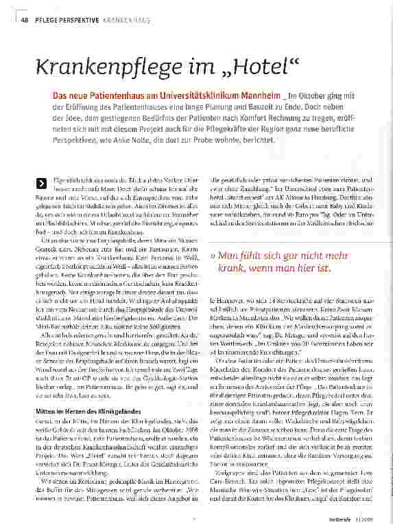 Vorschauseite 1: Krankenpflege im Hotel