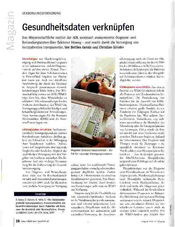 Vorschauseite 1: Gesundheitsdaten verknüpfen