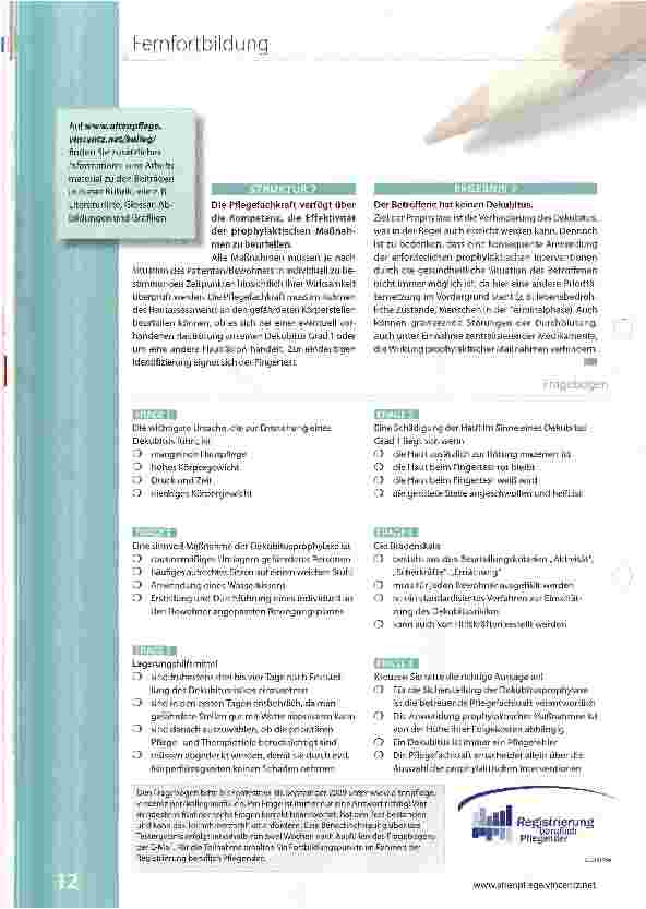 Vorschauseite 4: Dekubitusprophylaxe Teil 3