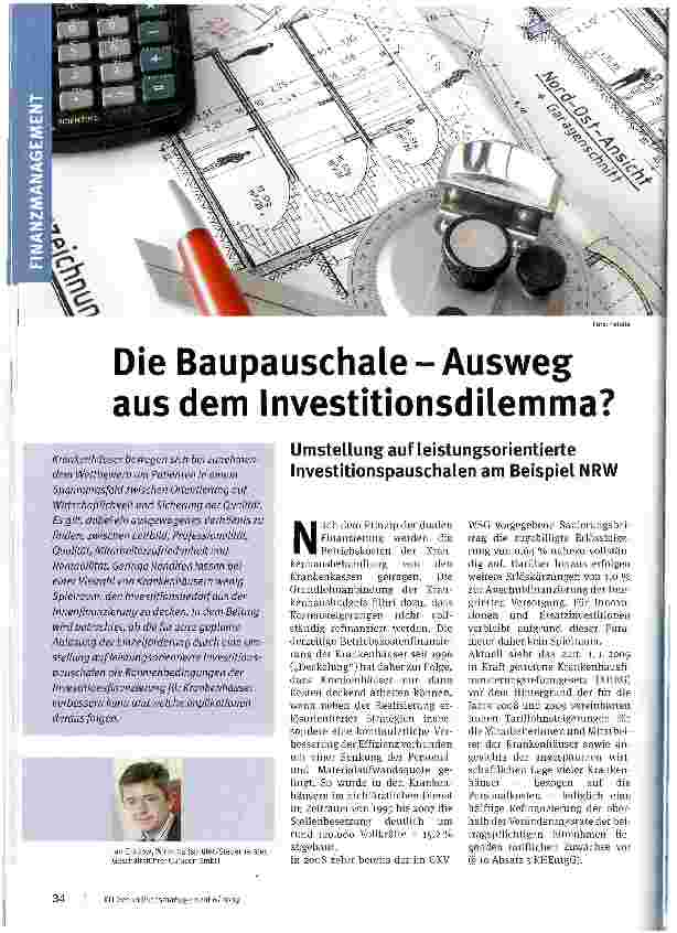 Vorschauseite 1: Die Baupauschale-Ausweg aus dem Investitionsdilemma?