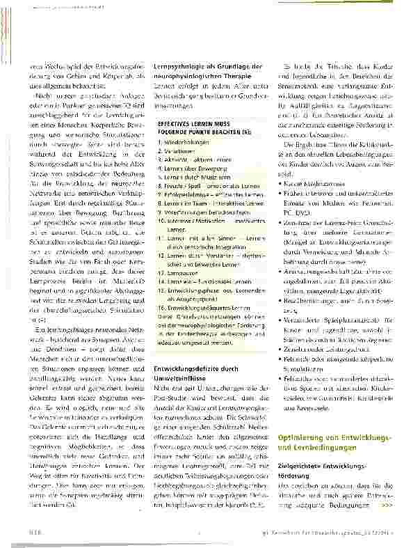 Vorschauseite 2: Lernen braucht Bewegung