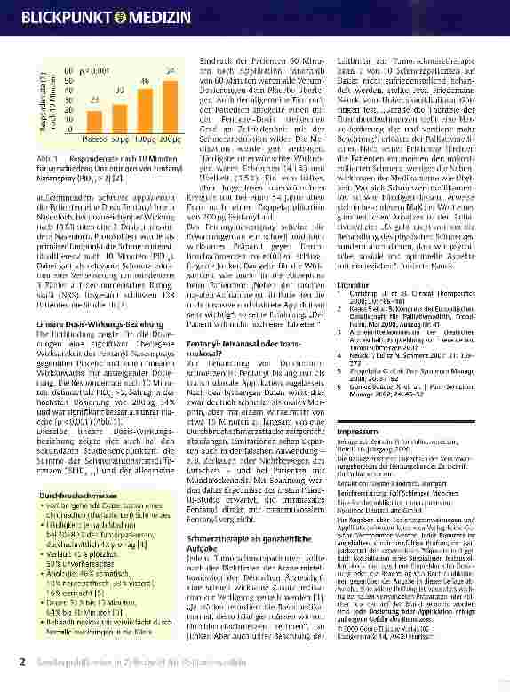 Vorschauseite 2: Fentanyl-Nasenspray besteht Phase-Ill-Prüfung bei Durchbruchschmerzen von Tumorpatienten
