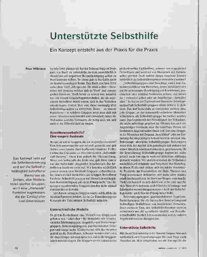 Vorschauseite 1: Unterstützte Selbsthilfe