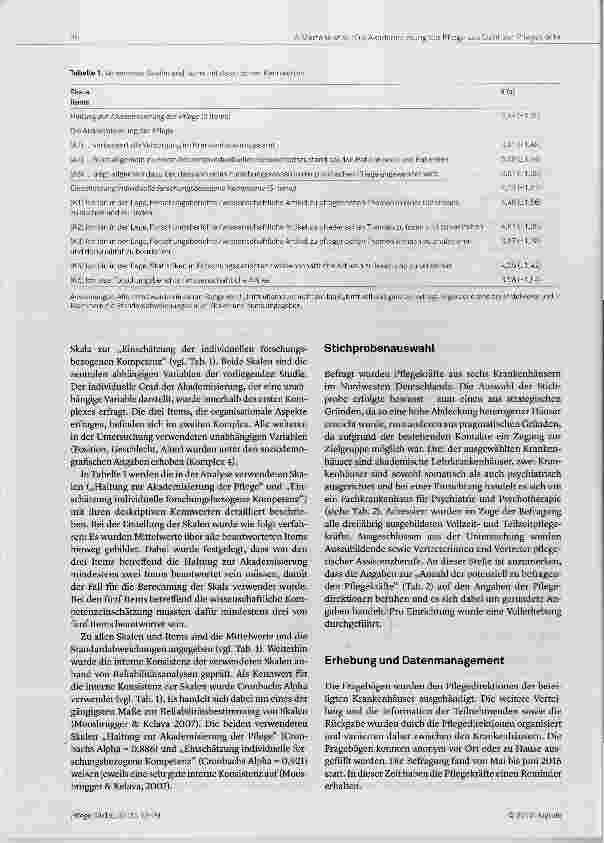 Vorschauseite 4: Die Akademisierung der Pflege aus Sicht der Pflegekräfte: eine Querschnittstudie in Krankenhäusern im Nordwesten Deutschlands