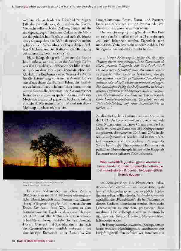 Vorschauseite 2: Die Mistel in der Onkologie und der Palliativmedizin