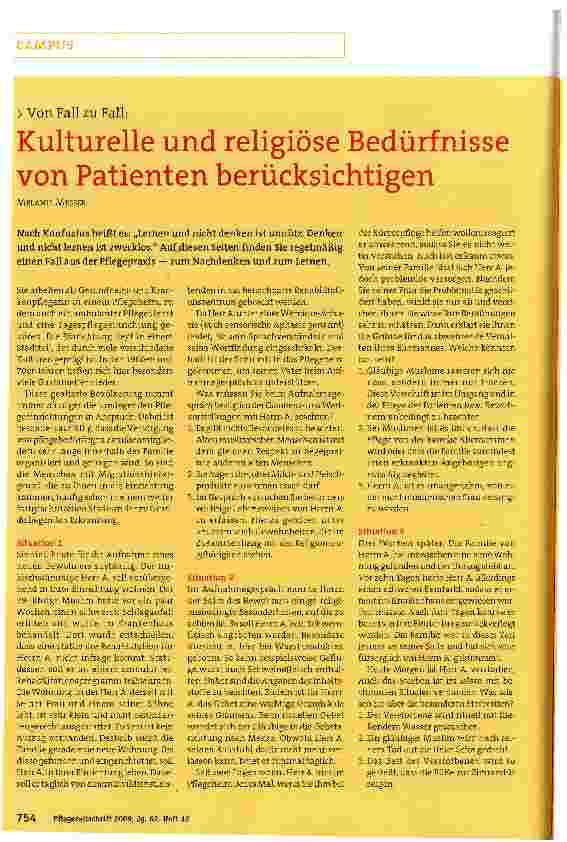 Vorschauseite 1: Kulturelle und religiöse Bedürfnisse von Patienten berücksichtigen