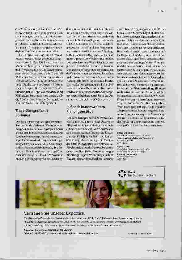 Vorschauseite 3: Konzentrationsprozess Umbau wird kein Sparmodell