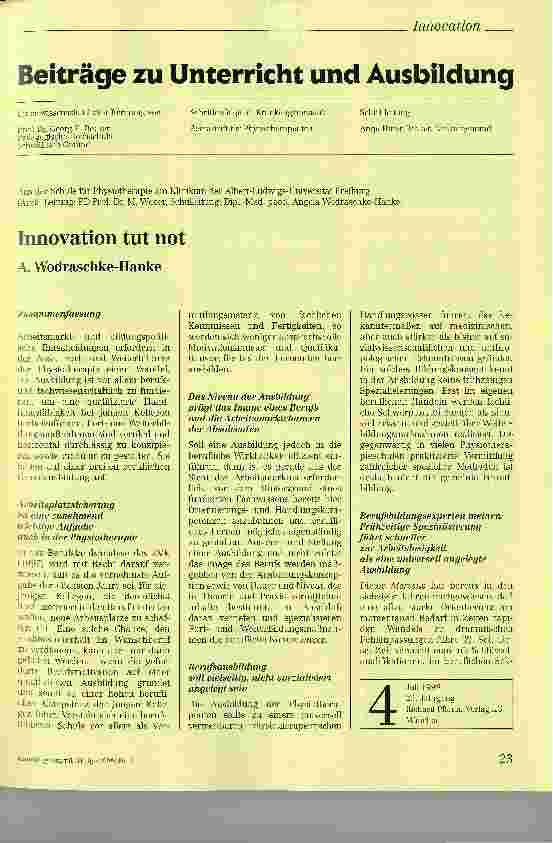 Vorschauseite 1: Innovation tut not