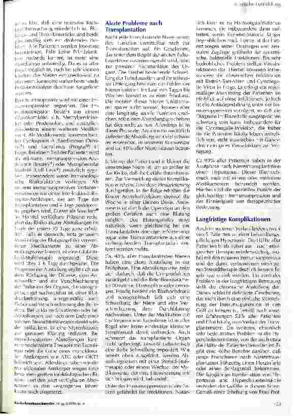 Vorschauseite 3: Nierentransplantation im Kindesalter Medizinische Aspekte