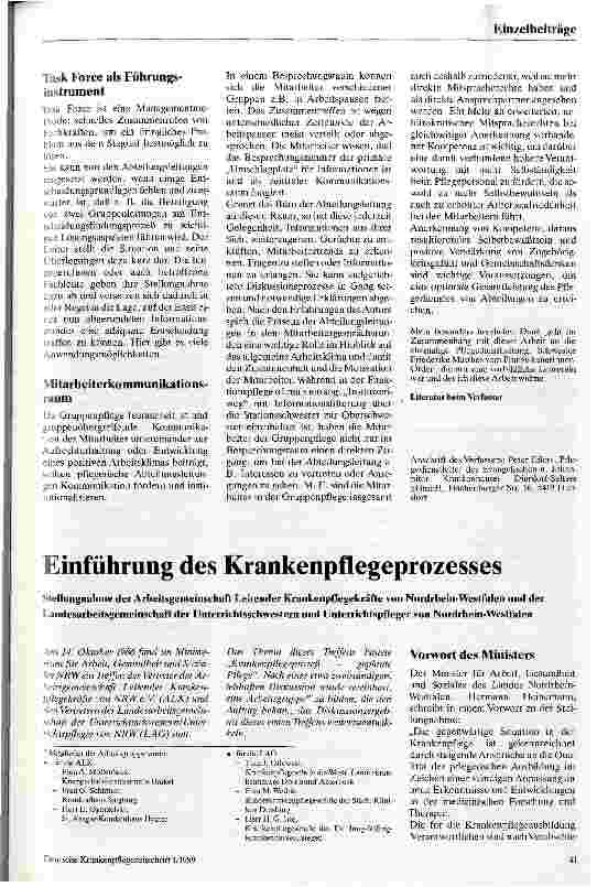 Vorschauseite 1: Einführung des Krankenpflegeprozesses