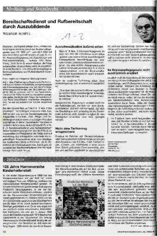Vorschauseite 1: Bereitschaftsdienst und Rufbereitschaft durch Auszubildende