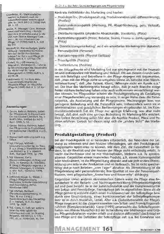 Vorschauseite 3: Grundüberlegungen zum Pflegemarketing