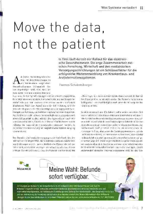 Vorschauseite 1: Move the data, not the patient