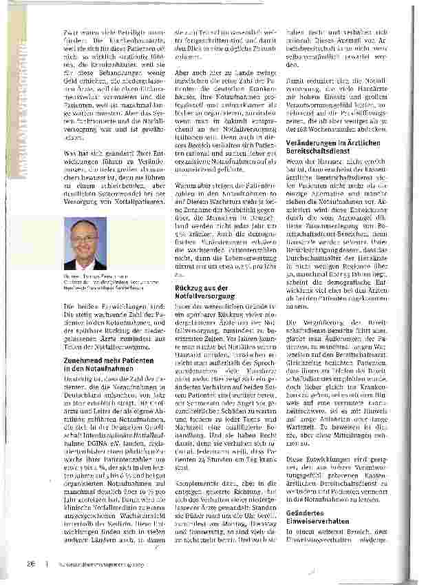 Vorschauseite 2: Zusammenarbeit mit niedergelassenen Ärzten im Wandel