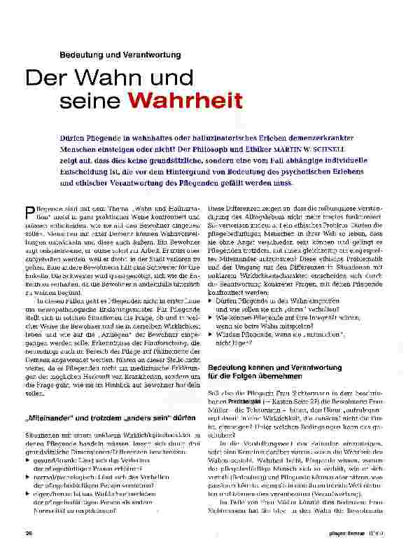 Vorschauseite 1: Der Wahn und seine Wahrheit