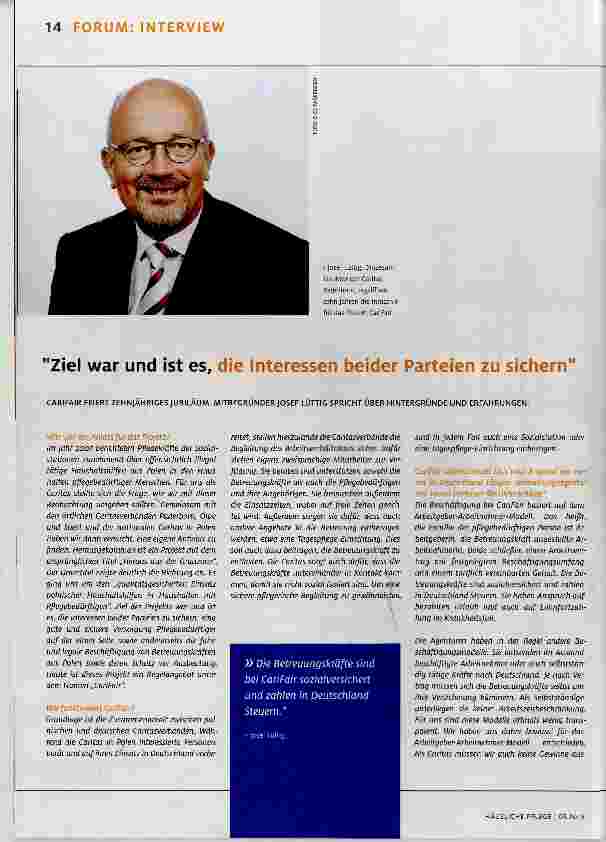 Vorschauseite 1: Ziel war und ist es, die Interessen beider Parteien zu sichern