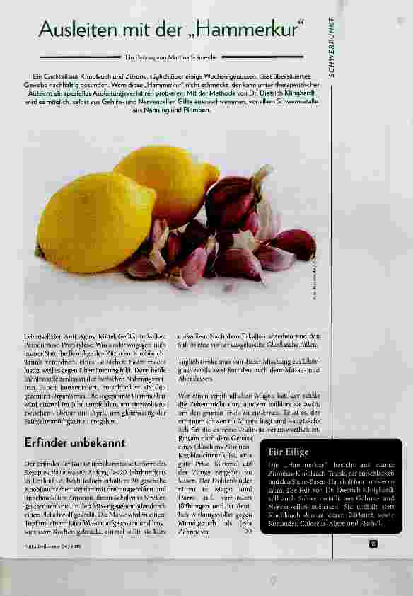 Vorschauseite 1: Ausleiten mit der „Hammerkur“