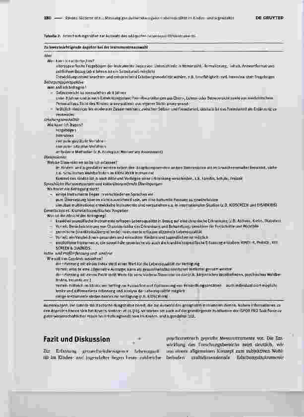 Vorschauseite 4: Messung gesundheitsbezogener Lebensqualität im Kindesund Jugendalter