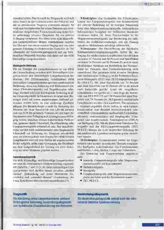 Vorschauseite 3: Lungenkarzinom - aktuelle Diagnostik und Therapie