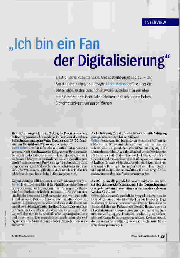 Vorschauseite 2: Ich bin ein Fan der Digitalisierung