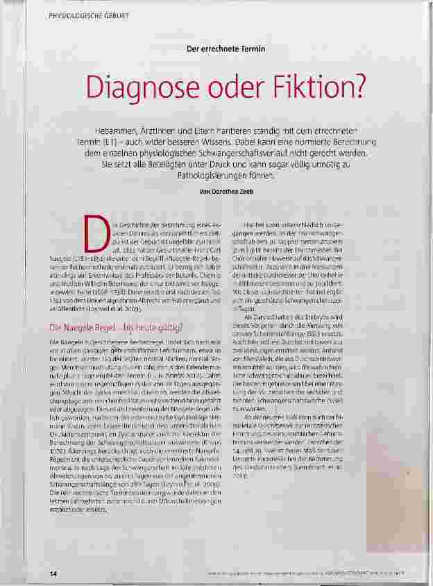 Vorschauseite 1: Diagnose oder Fiktion?