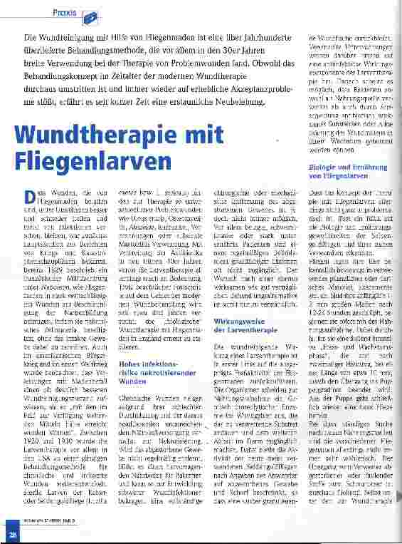 Vorschauseite 1: Wundtherapie mit Fliegenlarven