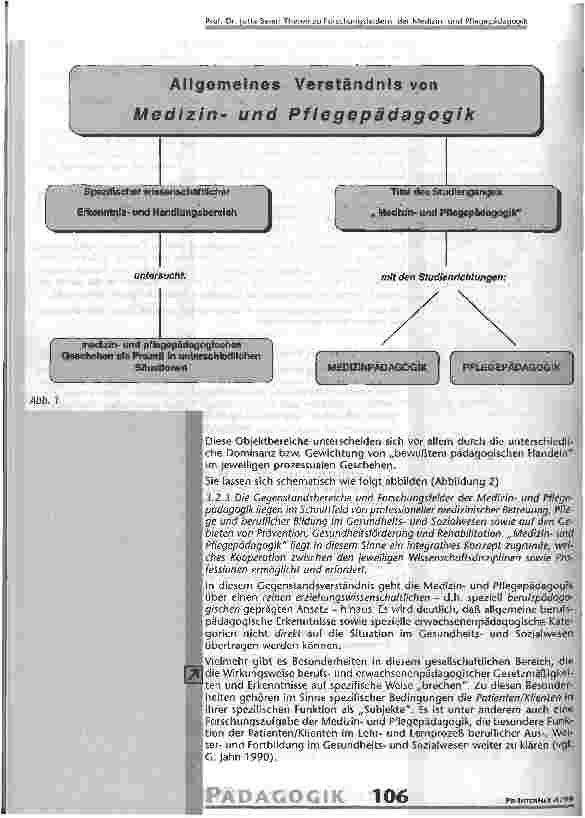 Vorschauseite 5: Thesen zu Gegenstandsbereich und Forschungsfeldern der Medizinund Pflegepädagogik