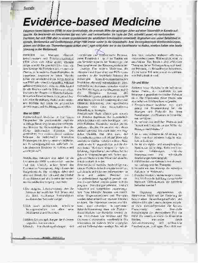 Vorschauseite 1: Evidence-based Medicine