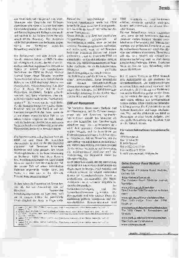 Vorschauseite 2: Evidence-based Medicine