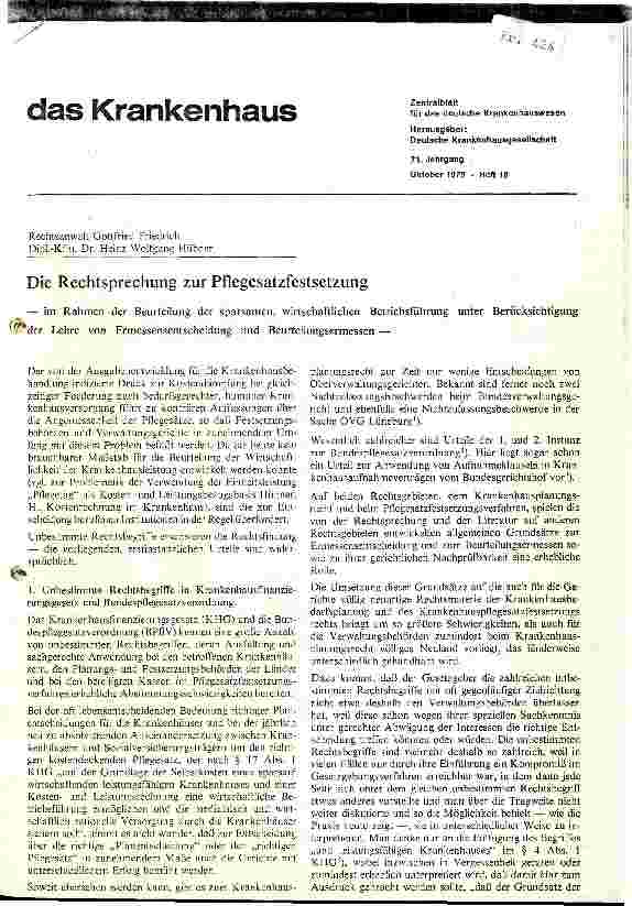 Vorschauseite 1: Die Rechtssprechung zur Pflegesatzfestsetzung
